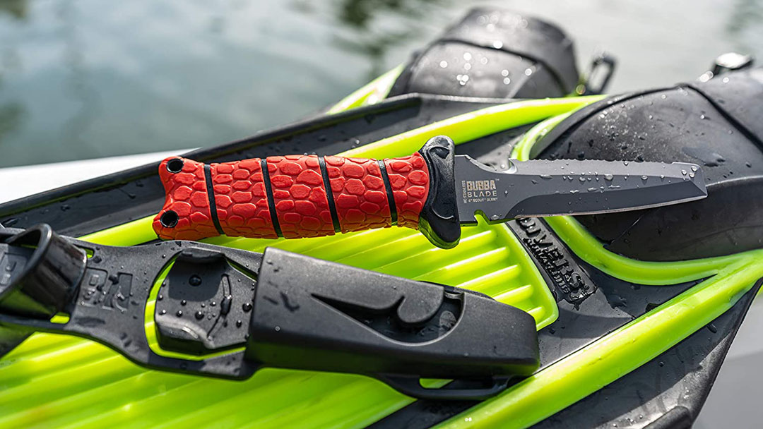 Ohio Knife and Tool BUBBA 4" Blunt Tip Dive Knife with NonSlip Grip Handle