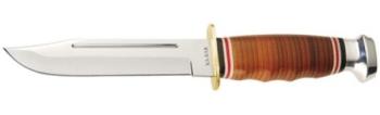 KA-BAR 1235 - Leather Handled Marine Hunter (KB-KB1235)