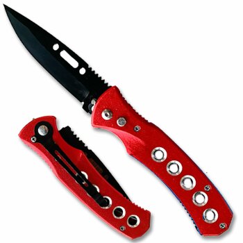 Auto Black Blade Red Handle (OH-A163RD)