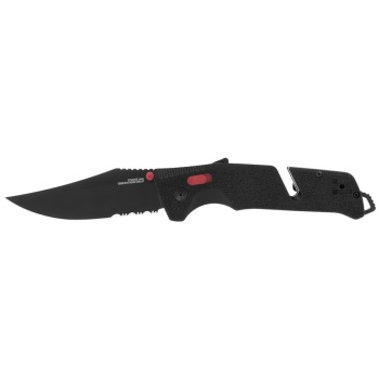 SOG-TRIDENT AT - BLACK & RED - PARTIALLY SERRATED (SO-11-12-02-41)