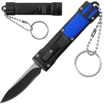 Mini Blue Key Chain OTF Knife (OH-OTF10794-BL)