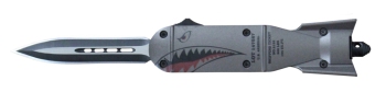 DELTA FORCE DA-BOMB OTF DAGGER AUTOMATIC KNIFE GRAY (3" TWO-TONE) (DE-DFDBGY)