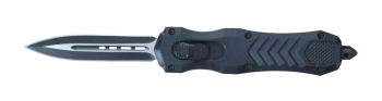 DELTA FORCE HD OTF AUTOMATIC DAGGER KNIFE BLACK (3.75" TWO-TONE) (DE-DFHDBKD)
