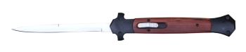 MAGO 13" OTF AUTOMATIC KNIFE BLACK/WOOD (5.75" POLISH) (DE-DFMAGOBW)