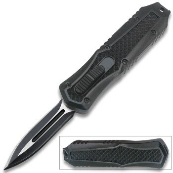 Legends Micro Black OTF Double Edge Blade Knife (OH-T994BK)