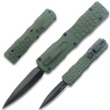 T94-GN Green Micro OTF Stiletto with Black Blade (OH-T94-GN)