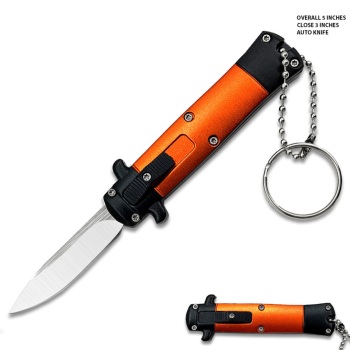Mini Orange Key Chain OTF Knife (OH-T991DP-OR)