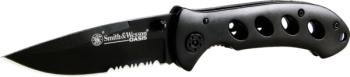 Smith & Wesson SW423BS - Oasis Liner Lock Folding Knife Partially Serr (SW-SW423BS)