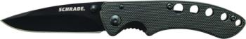 Schrade Liner Lock Folding Knife Drop Point Blade Black Aluminum Handl (SC-SCH107ALBK)