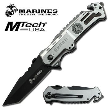 Master Cutlery -U.S. Marines by MTech USA USA M-A1002TP SPRING ASSISTE (MC-M-A1002TP)