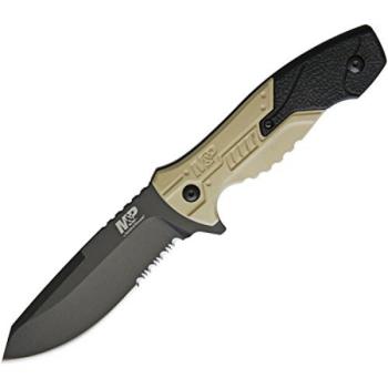 S&W - M&P Full Tang Tanto Fixed Blade- Aluminum & Rubber Handle- M.O.L (SW-SWMPF2CS)