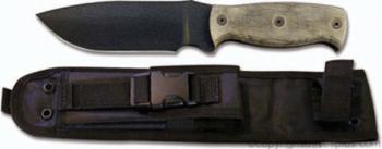OKC - Afghan Knife 5.5 inch Plain Edge Drop Point Black Powder Coat 51 (OK-OKC9419BM)