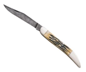 5 In. Genuine India Stag Bone Lg. Toothpick Damascus (BS-BS5193D)