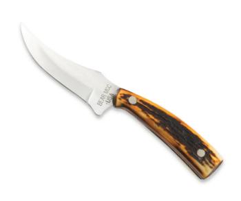 7 1/4 In. Stag Delrin® Upswept Skinner With Leather Sheath (BS-BS753)
