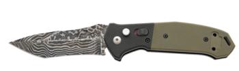 4 1/8 In. Bold Action V Black & Green Damascus Automatic (BS-BSAC-500-B4-LD)