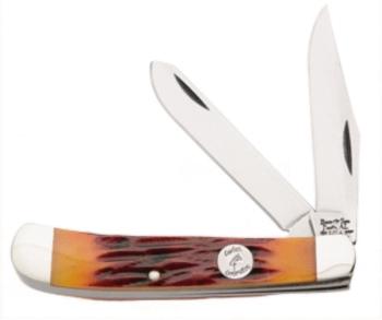 4 1/8 In. Red Stag Bone Large Trapper (BS-BSCRSB54)