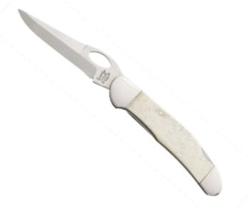 3 3/4 In. White Smooth Bone Locking Cowhand W/pocket Clip (BS-BSWSB149L)