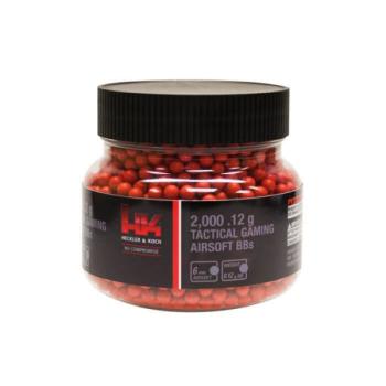 Umarex Heckler & Koch .15g Tactical 6mm AirSoft BB"s (2000Ct) - Red (UX-2230119)