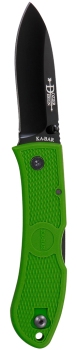 DOZIER FOLDING HUNTER-KELLY GREEN BLACK POCKET CLIP, STR EDGE (KB-KB4062KG)