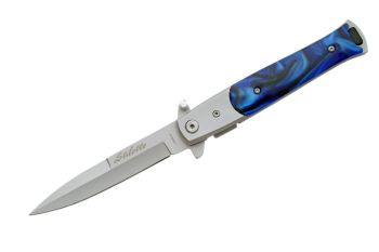 5" BLUE STILLETTO TYPE FOLDING KNIFE (SZ-SZ300102-BL)