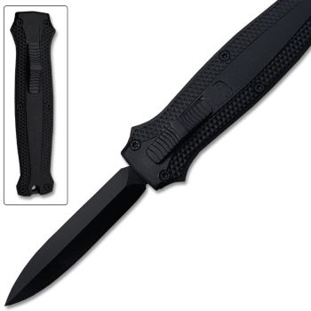 OTF Stiletto Blade Knife Black  (OH-T3104-BK)