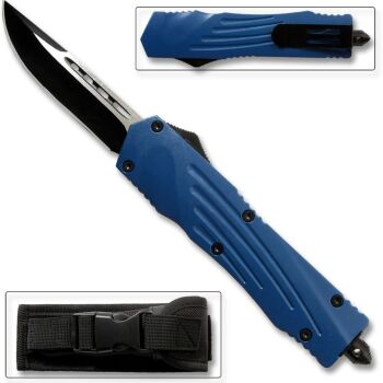 OTF Clip Point Blade Blue with Sheath (OH-OTF-130BL)