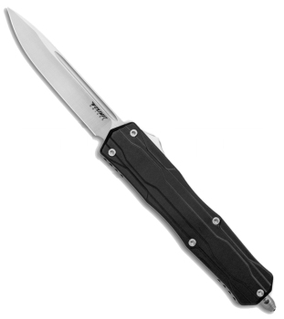 No Limit Knives Manis Black OTF Automatic Knife - Drop Point Satin  (NO-NL-MANIS-DP)