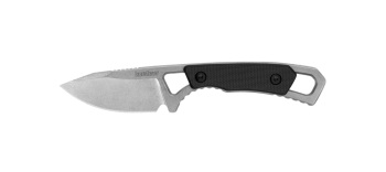 Kershaw 2085 Brace Fixed Blade Neck Knife 2" Stonewashed Drop Point  (KW-KW2085)