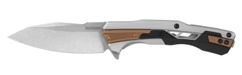 Kershaw 2095 Endgame KVT Flipper Knife 3.25" D2 Stonewashed Drop Point (KW-KW2095)