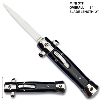 Mini OTF Italian Milano Knife Black Handle Limited Edition (OH-MOTF-10BK)
